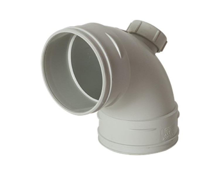 Novadrain PVCU Inspection Bend Solvent Cement Joint Iplex NZ